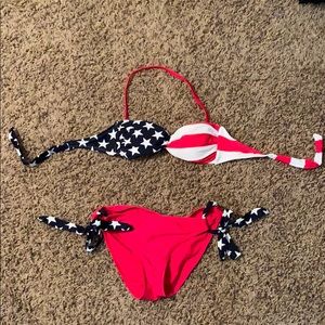 American flag bikini.